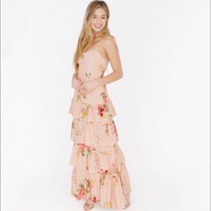 Plum Pretty Sugar Coral Channing Maxi Gown XS❣️